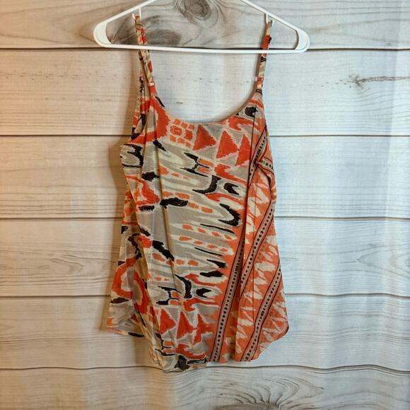 INC Orange Sleeveless Blouse Size Medium - Picture 3 of 4